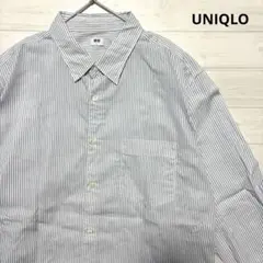 UNIQLO エクストラファインコットンブロードストライプシャツ ②