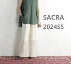 SACRA シルクナイロンオーガンジーパンツ