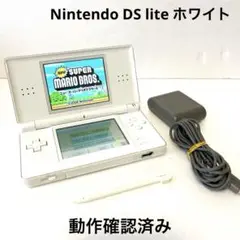 Nintendo DS lite 本体　ホワイト　アダプター付き
