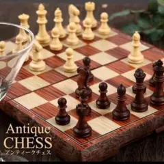 チェス マグネット 木目調 アンティーク ボードを折りたたむと収納可能