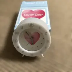 ミニ卓上置き時計　白