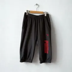 PUMA ジャージ 黒 ロゴ スポーツ ウエストゴム ランニング ウォーキング