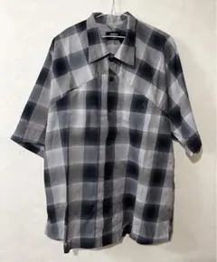 remilla 半袖ヒトエラグランシャツ GRY.check サイズXLレミーラ