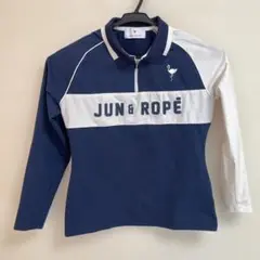 JUN&ROPÉ ネイビー/ホワイト 長袖シャツ