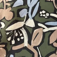 【HOKKOH】綿麻シーチング 幅110×77cm 北欧風植物柄