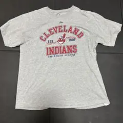 【古着】Majestic インディアンズ　半袖Tシャツ