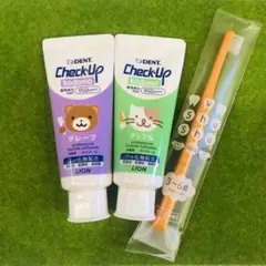 チェックアップ kodomo グレープu0026アップル 子供用 歯磨き粉 歯ブラシ