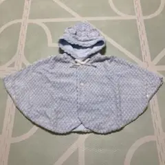 美品　赤ちゃんの城　くま耳ポンチョ60〜90サイズ