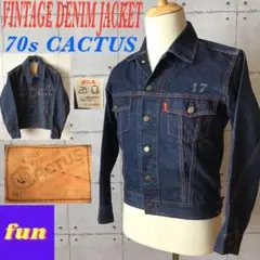 ＜60s＞　カクタス　デニムジャケット★ビンテージ　国産　Gジャン★ムラ糸デニム