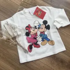 新品タグ付Disney レトロミッキーミニー薄手トレーナー