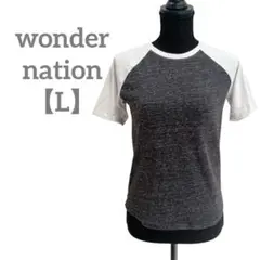 匿名配送✨wonder nation 【L】半袖Tシャツ ラグランスリーブ 綿混