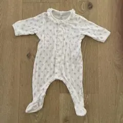 petit bateauオーガニックコットン 花柄ロンパース 3m60