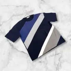 アデイインザライフ　ユナイテッドアローズ　半袖Tシャツ　グレー　ネイビー　M