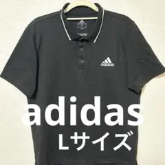 adidas 黒 ポロシャツ Lサイズ