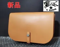 未使用保管品✨イルビゾンテ FIFTY ロゴ型押し 折り財布 ブラウン IL BISONTE イルビゾンテ 財布 BISONTE ラウンドフラップ 二