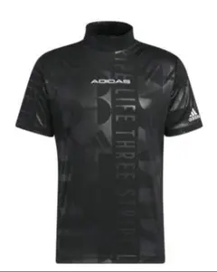 adidas ブラック モックネック シャツ