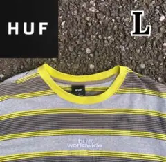 【HUF】ユニセックス ボーダーTシャツ サイズL
