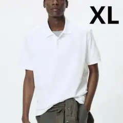 ユニクロ ドライカノコポロシャツ XL ホワイト　白　ポロシャツ