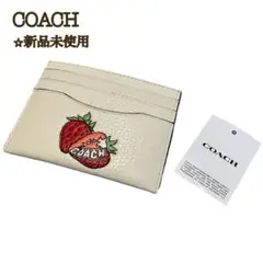 【新品】コーチ スリム ID カード ケース ストロベリー グラフィック
