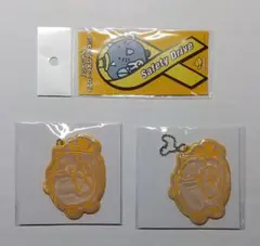ハットにゃん 反射キーホルダー イエローリボンマグネット 3セット