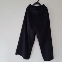 VIS ブラック ワイドパンツ