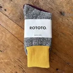 新品ROTOTO ダブルフェイスクルーソックスS