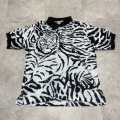 【格安！】LEONARD レオナール 半袖ポロシャツ タイガー　虎　アニマル
