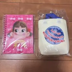 【新品未開封】不二家 ペコちゃん ペコポコ エコバッグ スプリングノート