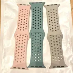未使用☆Apple Watch シリコンバンド3色セット38mm40mm41mm