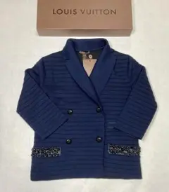 未使用 ルイ・ヴィトン LOUIS VUITTON カーディガン セーター 紺