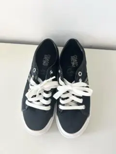 【美品】Coach シグネチャー柄　黒 スニーカー キャンバス