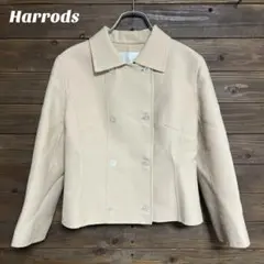 ♦︎【ハロッズ】Harrods ベージュ ダブルブレストジャケット S