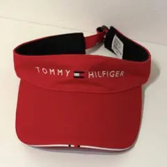 TOMMY HILFIGER バイザー　レディース　レッド