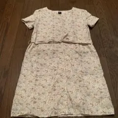 GapKids 花柄 半袖ワンピース 160cm ピンク