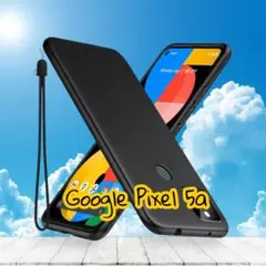 Google Pixel 5a ケース マット感 シンプル ストラップ付き