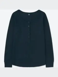 ワッフルヘンリーネックT（長袖）／XL