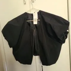 ポリエステルポプリンタックショートジャケット☆M