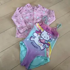 H&M ユニコーン・ハローキティ水着　ラッシュガードセット