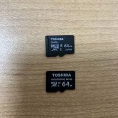 TOSHIBA 64GB MicroSDカード 2個セット