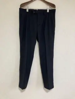 ナノユニバース nano universe ドレスパンツ ブラック無地 XL