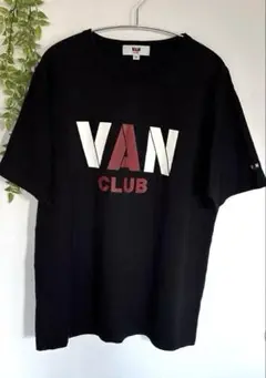 VAN CLUB ヴァンクラブビッグロゴ Tシャツ レトロ LL 黒ブラック