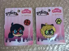 ミラキュラス　レディバグ&シャノワール　ワッペン　シールワッペン　アップリケ