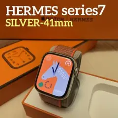 apple watch HERMES S7 シルバー 純正ベルト #431