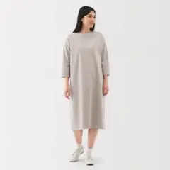 無印良品　カットソーワンピース　サンドベージュ