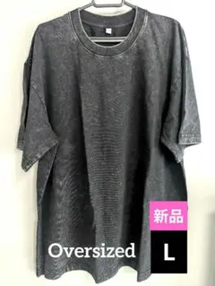ダークグレー ビンテージ風 Tシャツ Lサイズ oversize style