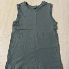 ノースリーブタンクトップ 140 くすみグリーン キッズ