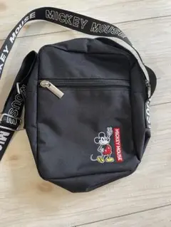 Mickey Mouse ブラックショルダーバッグ