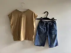 JUNK STORE ハーフパンツ　& ブランシェスTシャツ　サイズ130