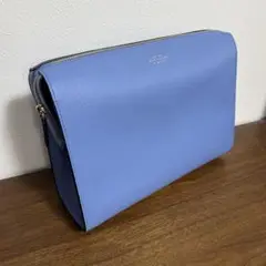 スマイソンブルー ライトブルー クラッチバッグ ウォッシュバッグ　ポーチ