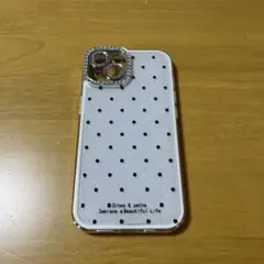 iPhoneケース iPhone13 ドット ラメ